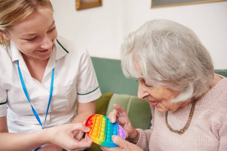 Alzheimer's home care helps seniors with nutritional, cognitive, and physical support.