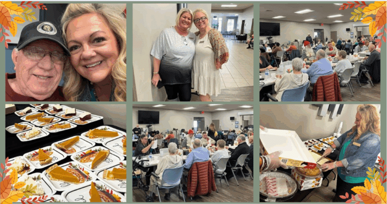 Serving seniors with gratitude at the Friendsgiving Lunch.